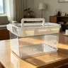 Large-Capacity Plastic Medicine Storage Box with Buckle - Airtight Organizer, Impact-Resistant/Emergency Storage Box, Leakproof Design, Thick Build, Detachable Divider Tray, Portable Containers with Lids (11.8×8.3×6.7in) for Home, Bathroom Organization
