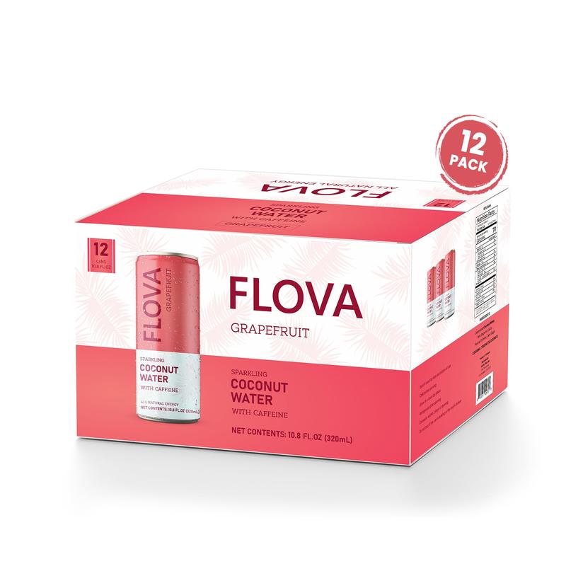 Flova Natural Energy Drink, Electrolytes from Coconut Water, Sports Performance Beverage