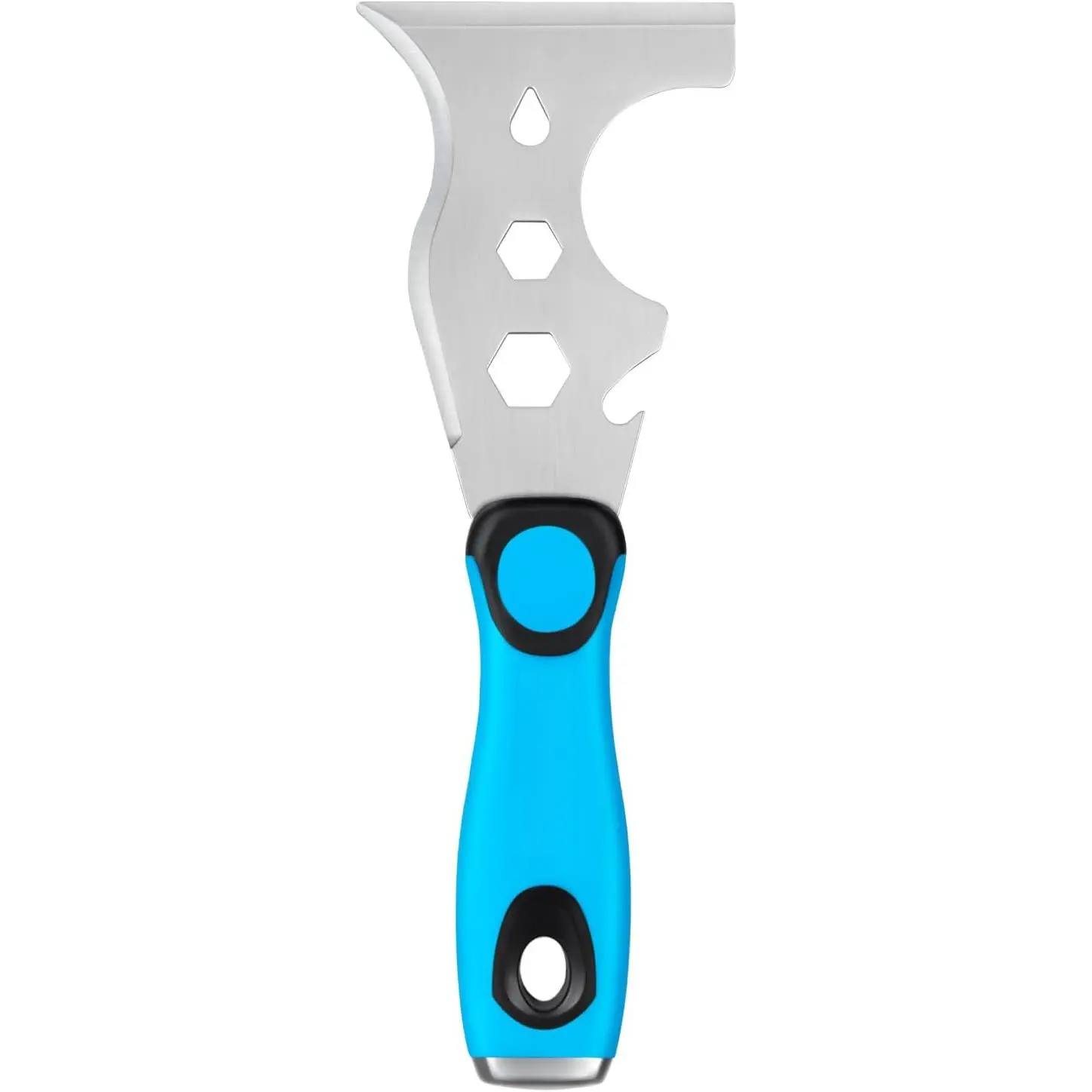 13-In-1 Painter’s Tool, Stainless Steel Putty Knife Scraper, Paint Scraper Tool for Painting & Wood with Metal Hammer End, Multi-Use Drywall Paint Stripper Tool for Scraping Paint & Caulk gift