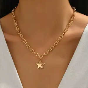 Gold Star Necklace Tiny Star Simple Handmade Gold Filled Chain Pendant Jewelry