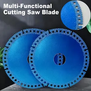 3-Pack 4.5 Inch Blue Diamond Cutting Discs | Ultra-Thin Multi-Purpose Angle Grinder Blades with 0.79 Inch Arbor for Precise Dry Cutting | Heavy-Duty Replacement Wheels for Metal, Steel, Tile, Marble, PVC, Concrete, and DIY Projects