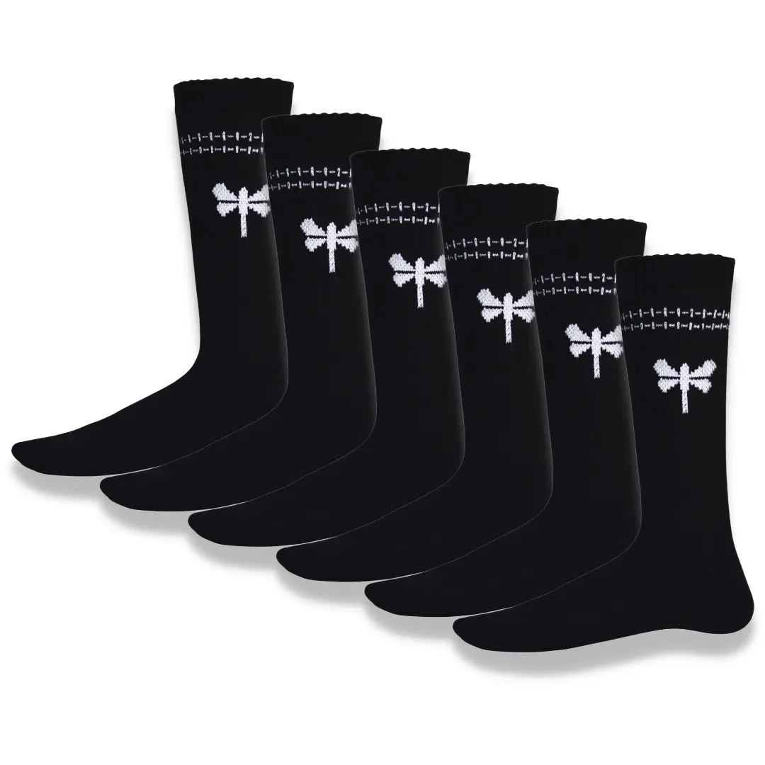 Pack of 6 Crew Socks, Premium Odourless Cotton Socks, Moisture Wicking Silver Infused Cushion Cotton Socks Menswear Athletic Breathable Natural Stitch