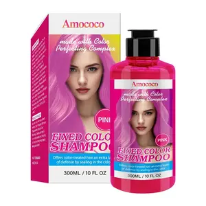 Color Fixing Shampoo - Color Replenishing, Long Lasting, Blue Pink Shampoo Conditioner for Cleansing Haircare Comfort smooth texture Haircare Cleanser