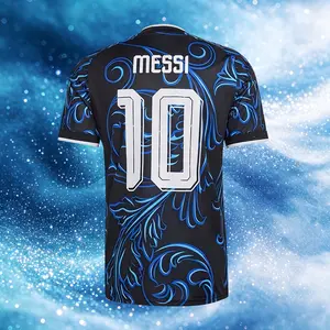 10# Messi 2026 Argentina Away Blue Short And Long Sleeve Soccer Jersey