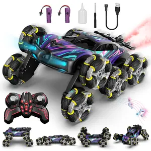 8 Wheels RC Stunt Car, 2.4Ghz Remote Control Cars,Transform Drift Off Road for kids, with Lights & Music, 360° Rotating, Birthday Christmas Gifts Ideas for Kids