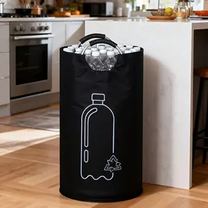 Large Capacity Foldable Recycling Bin, Multi-Functional Storage Organizer, Durable Oxford Fabric, Ideal for Kitchen, Bathroom, Bedroom