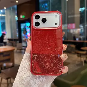 Sandflow Phone Case Anti-Drop Protection, Fun Star Glitter Protective Cover Shell for iPhone 13 14 15 16 17 Pro Plus Pro Max, Girls' Gift Holiday Present
