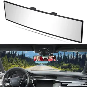 Universal Car Interior Wide Angle Rear View Mirror, Clip-On Convex Design, HD & Anti-Glare/anti-Fog, Reduces Blind Spots, Ideal for Reversing Assistance, Car Rearview Mirror, Car Accessories