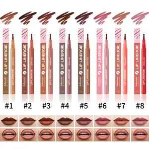 Long-lasting Matte Lip Liner, Lip Tint Lip Gloss, Waterproof & Smudge-Proof Lip Glaze, Precision Lip Line Drawing, Natural Gradient Lips, Non-Transfer, Lightweight & Comfortable, 8 Shades for All Skin Tone, Lipliner