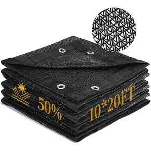 50% Shade Cloth for , 10 x 20 FT Sun Shade Mesh Tarp with Reinforced Grommets, Durable HDPE Material Outdoor Shade Cloth for Plants, Greenhouse, Pergola and Backyard Patio Sunshade