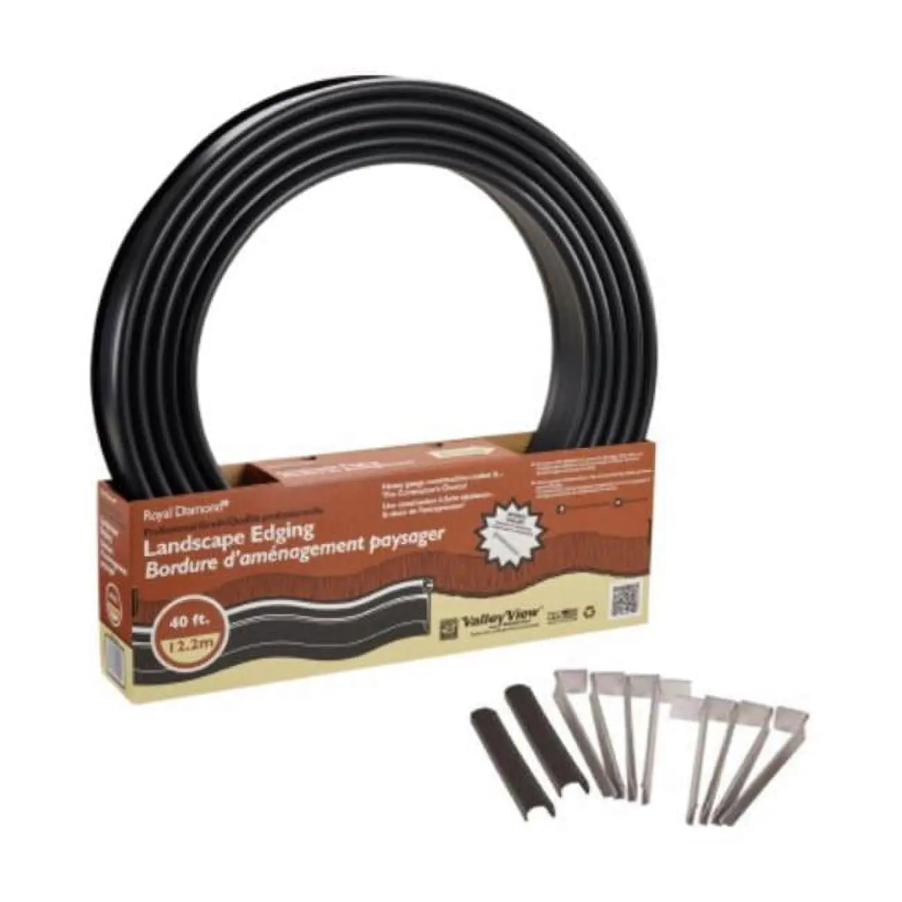 DeWitt V69 PRO40PC 5 in. x 40 ft. Royal Diamond Professional Lawn Edging, Black