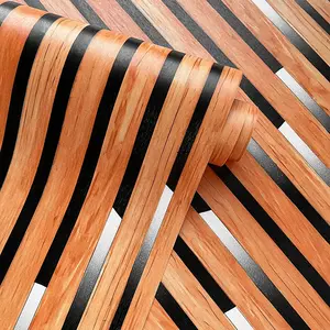 3D Grid Stripe Wallpaper, Self-Adhesive Removable, Suitable for Restaurant Hotel Store, Living Room Bedroom Corridor Bathroom TV Background Wall