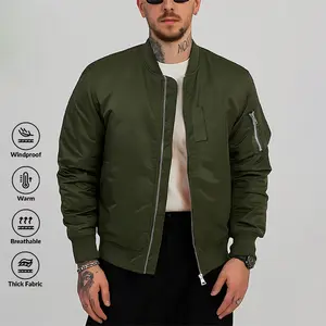 Men's Long-Sleeve Plain Jacket Coat - Thick, Windproof, Warm, Breathable Clothes for Casual Workwear, Autumn Winter Outdoor Use; Menswear Outerwear, Father's Day Gift