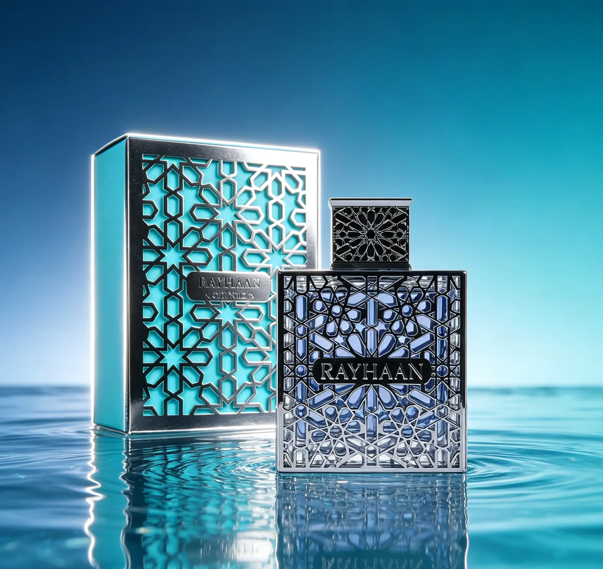 Rayhaan Aquatica Eau de Parfum for Men 3.4oz / 100ml, Fresh Marine Citrus Clean Scent, Long Lasting EDP Perfume Spray for Daily & Casual Occasions