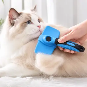 Self Cleaning Slicker Brush, Pet Grooming Shedding Brush for Dog Cat Bunny - Easy to Remove Loose Undercoat, Pet Massaging Tool Suitable for Pets with Long or Short Hair
