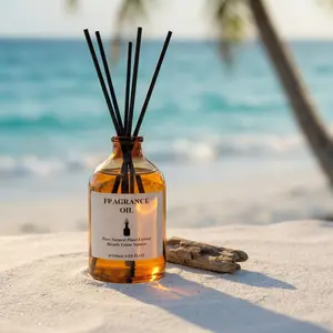 100ML Reed Diffuser Bottle, Glass Essential Oil Aromatherapy, Long-Lasting Scent Air Freshener, Home Decor Gift for Bedroom Living Room Bathroom Office