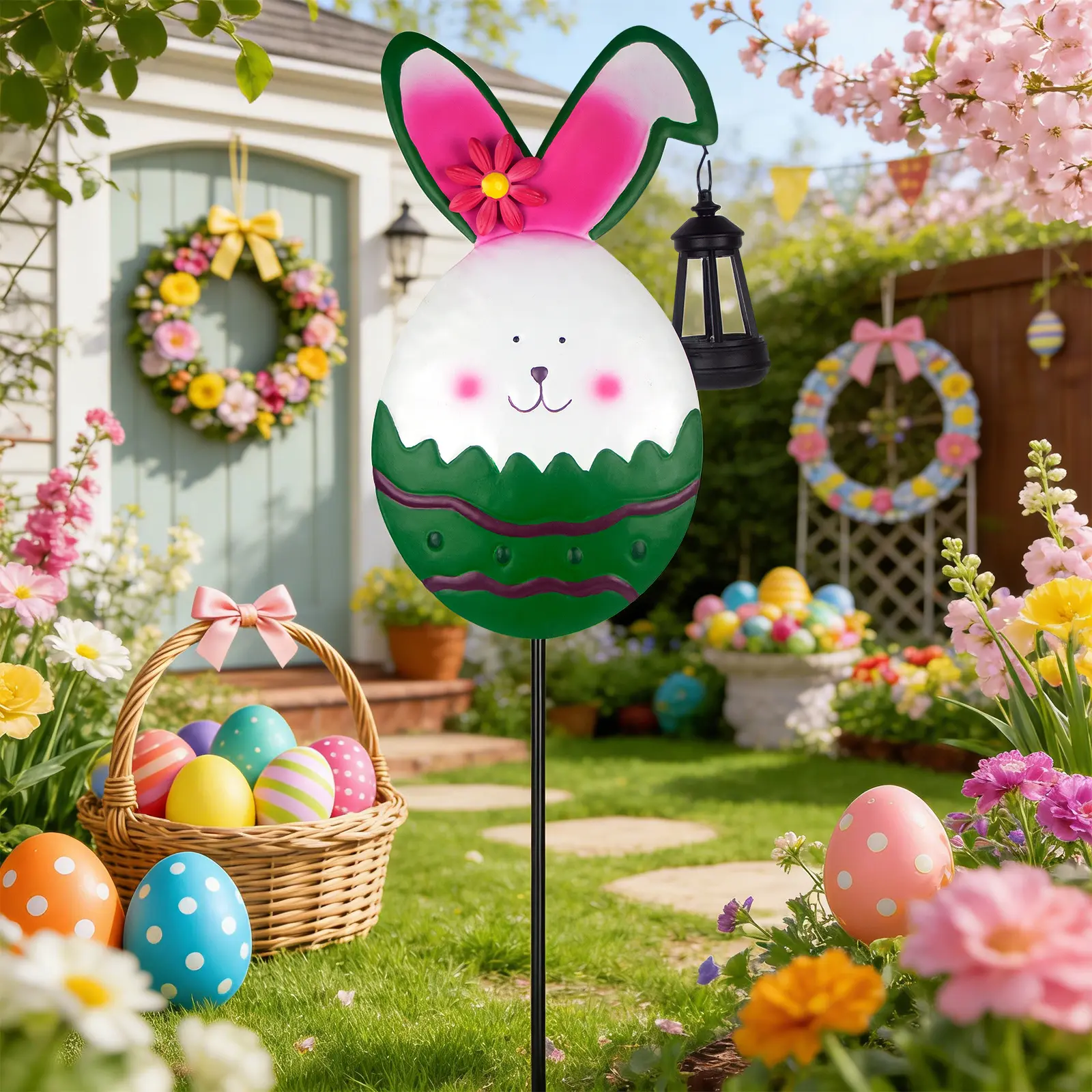 Bunny Garden Decorative Lighting - Easter, Spring Outdoor Decor, Ideal Festive & Home Supplies Gift Choice