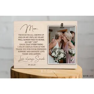 Personalized Mother of the Bride Photo Frame and Poem. The Perfect Wedding Gift for Mom from Bride. Unique and Special Keepsake for Mother.
