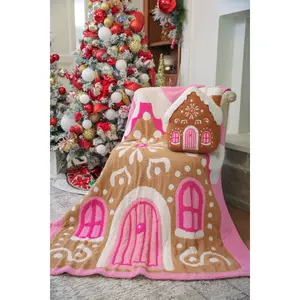 Whimsical Gingerbread House Blanket