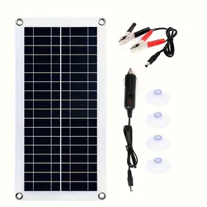 Solar panel kit 50W with multiple specifications available, Solar Panel Set, 435mmx200mm high-efficiency photoelectric charging, suitable for outdoor travel, camping, power supply, fan, small battery, and outdoor lighting