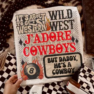 He’s A Cowboy Collage Shirt, western clothing, western tops, western outfits women, western cowgirl stuff, punchy western wear, country girl stuff clothing clothes, women's graphic tees, sweatshirts for women, rodeo outfits