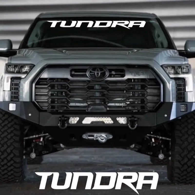 Tundra Windshield Banner Vinyl Graphics Stickers TRD Toyota SR5 - White