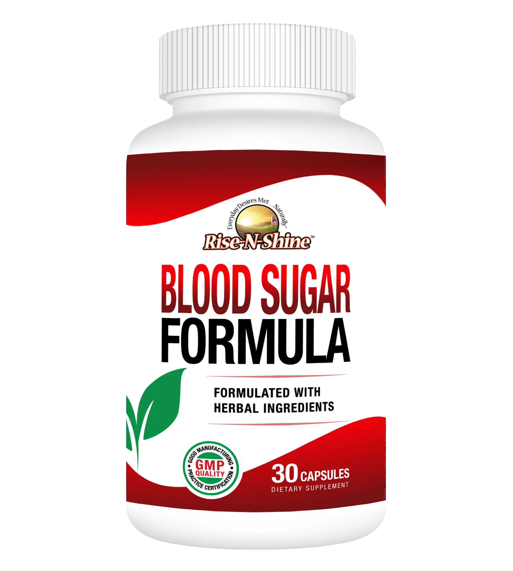 BLOOD SUGAR FORMULA SUPPLEMENT Formulated to Help the Body Maintain Healthy Blood Sugar Levels That are Within the Normal Range by Rise-N-Shine - 30 Day Supply