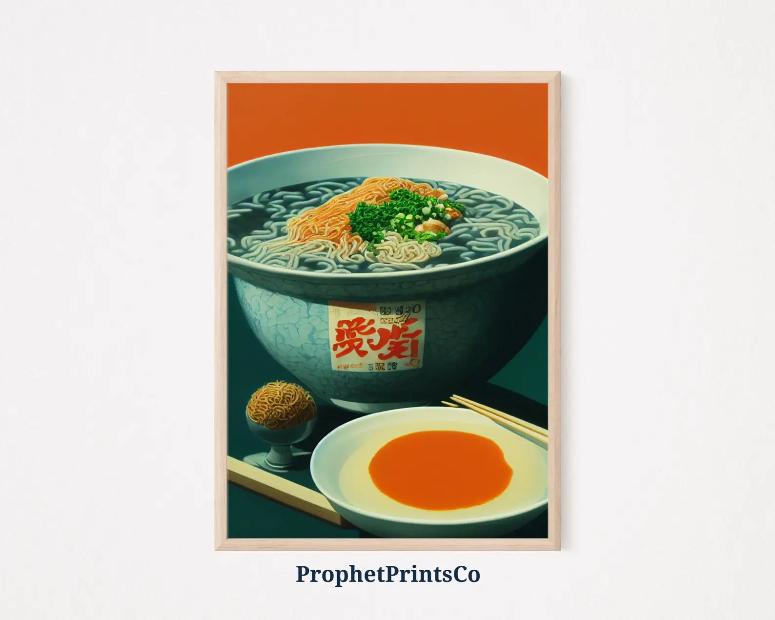 Digitial Ramen Noodles Poster Print Japanese Ramen Wall Art Ramen Noodle Lover Gift Kitchen Room Dcor Wall Art