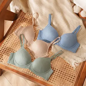 Women's 6PCS Patterned Underwire Bra Set - Fitted, Adjustable, Comfortable Soft Mesh Push-Up Bra with Smoothing Lift, Breathable Supportive Lingerie for Daily Wear, Spring Statements Lightweight Womenswear