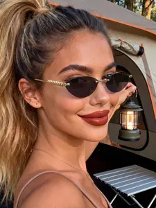 Unisex Cat Eye Sunglasses, Boho Style, All-Seasons, Ideal for Sports, Travel, Driving, Beach, Music Festivals, Streetwear, Fishing, Trendy Streetwear Sunglasses