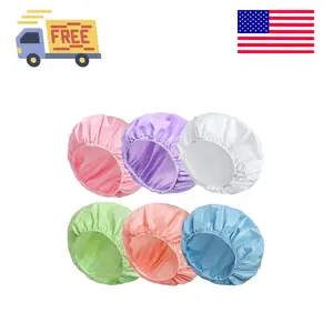 6 PCS Shower Caps for Women, Double Side Waterproof Shower Cap