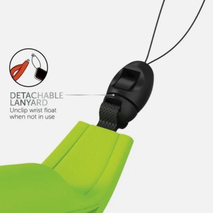 Body Glove Universal Tidal Wrist Float Strap Green Bright Color Enhanced Visibility for Water Sports Safety