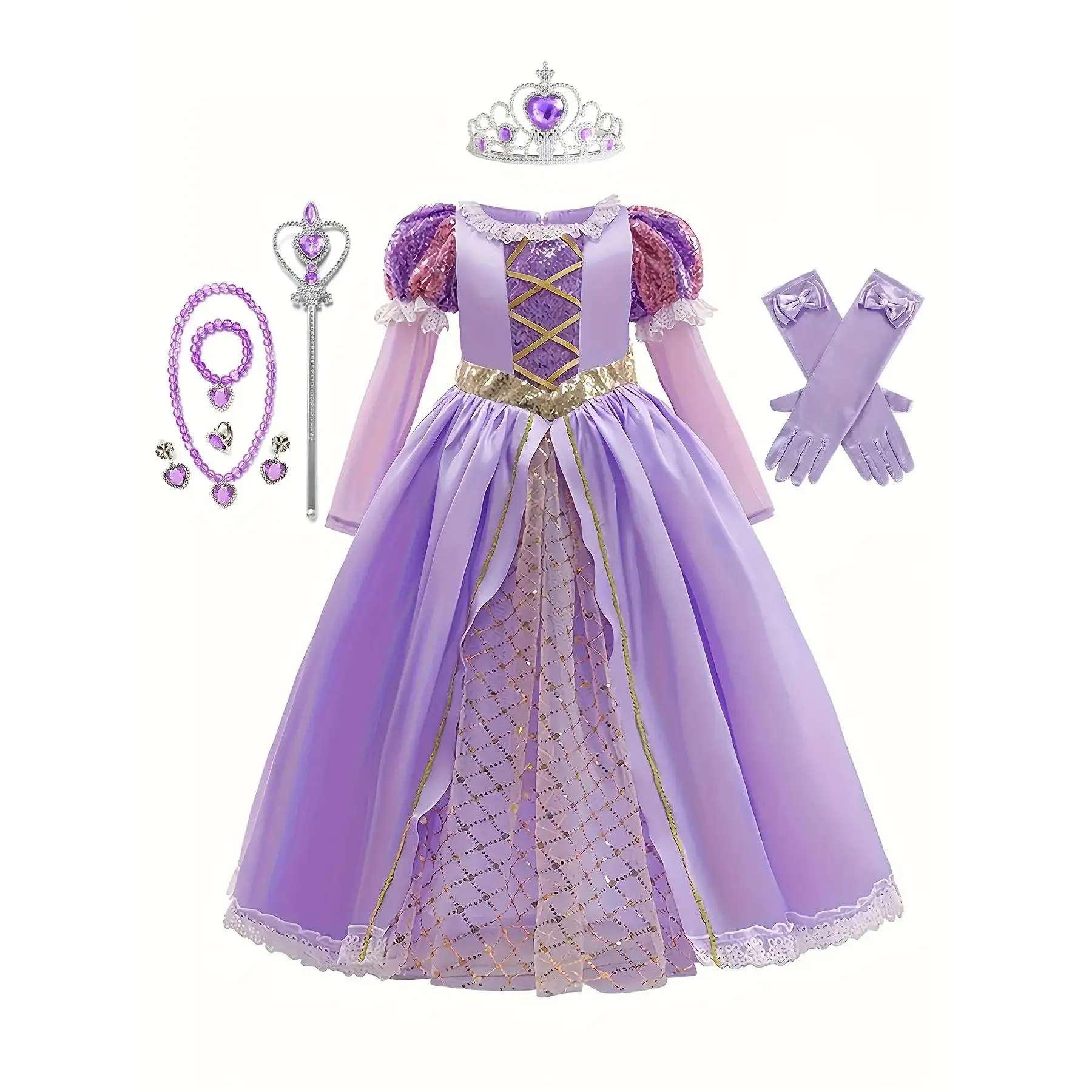 Girls' Purple Princess Dress Cosplay Costume Halloween and Christmas ...