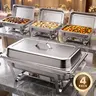 Kerilyn 2/4 Packs 9QT Chafing Dishes for Buffet Set, Rectangular Stainless Steel Food Warmer Sets with Lids, Food Pans, Water Pan and Fuel Holders for Restaurant Catering Parties Weddings Serving Food Warmer & Chafers Servers Sets