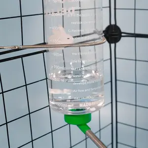 1PC 33.81oz Capacity Convenient Hanging Water Bottle For Small Animals - Perfect For Rabbits And Guinea Pigs