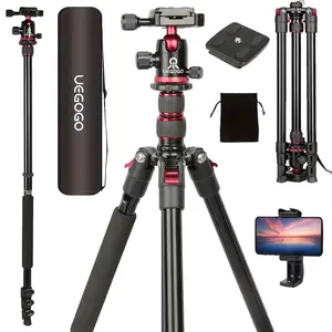 78" Professional Tripod for Camera Dslr & Phone - 198cm Height, 17.6Lbs/8KG Load Capacity, 360° Pan Ball Head with Level Indicator, Phone Clip Included for Vlog Live Streaming Indoor Outdoor Travel#Easter Gift#mother's day gifts