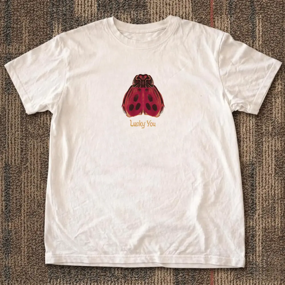 Lucky You Tshirts Women's Oversized Graphic Tees Short Sleeve Summer Cute T Shirts Y2K Tops
