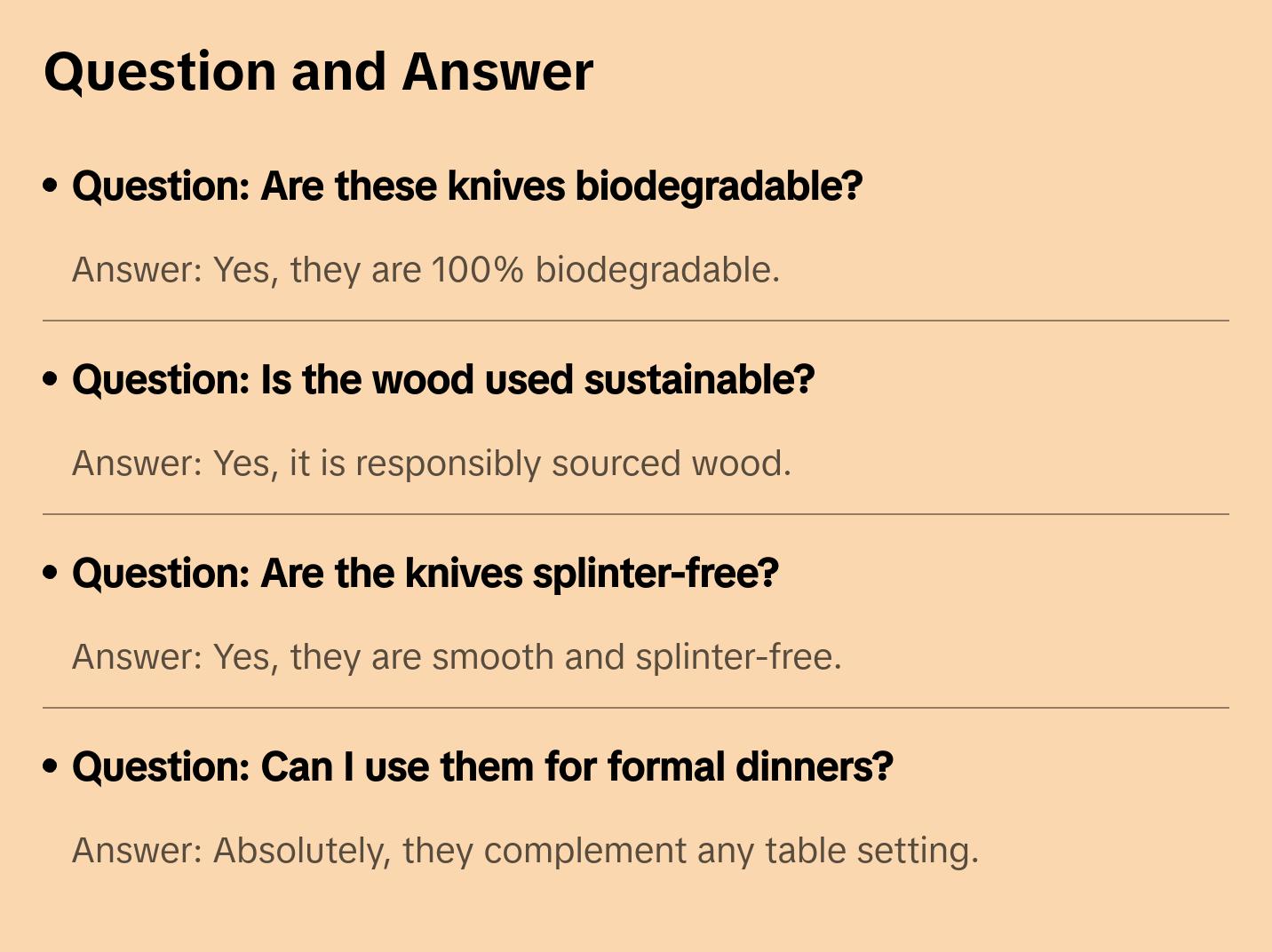 HARSHU Disposable Wooden Knife Set (100 per pack)