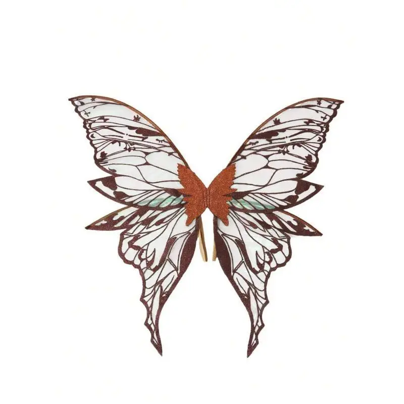 1pcPlusSize4-LeafGoldFoilButterflyWings,ShinyTransparentFairyWingsCostumeForWomen,AngelWingsForHalloween,ChristmasPolyesterWomenswearClothesMulticolorFantasyDressesCosplays 1pcPlusSize4-LeafGoldFoilButterflyWings,ShinyTransparentFairyWingsCostumeForWomen,AngelWingsForHalloween,ChristmasPolyesterWomenswearClothesMulticolorFantasyDressesCosplays