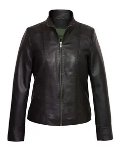 MotorCycleJackets Womens Black Leather Jacket