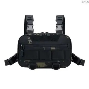 Tactical Chest Rig Bag for Men, MOLLE Modular Utility Pouch, Durable Outdoor Vest Pack for Hiking, Fishing & Camping, Multi-Functional Waist Pocket with Adjustable Straps