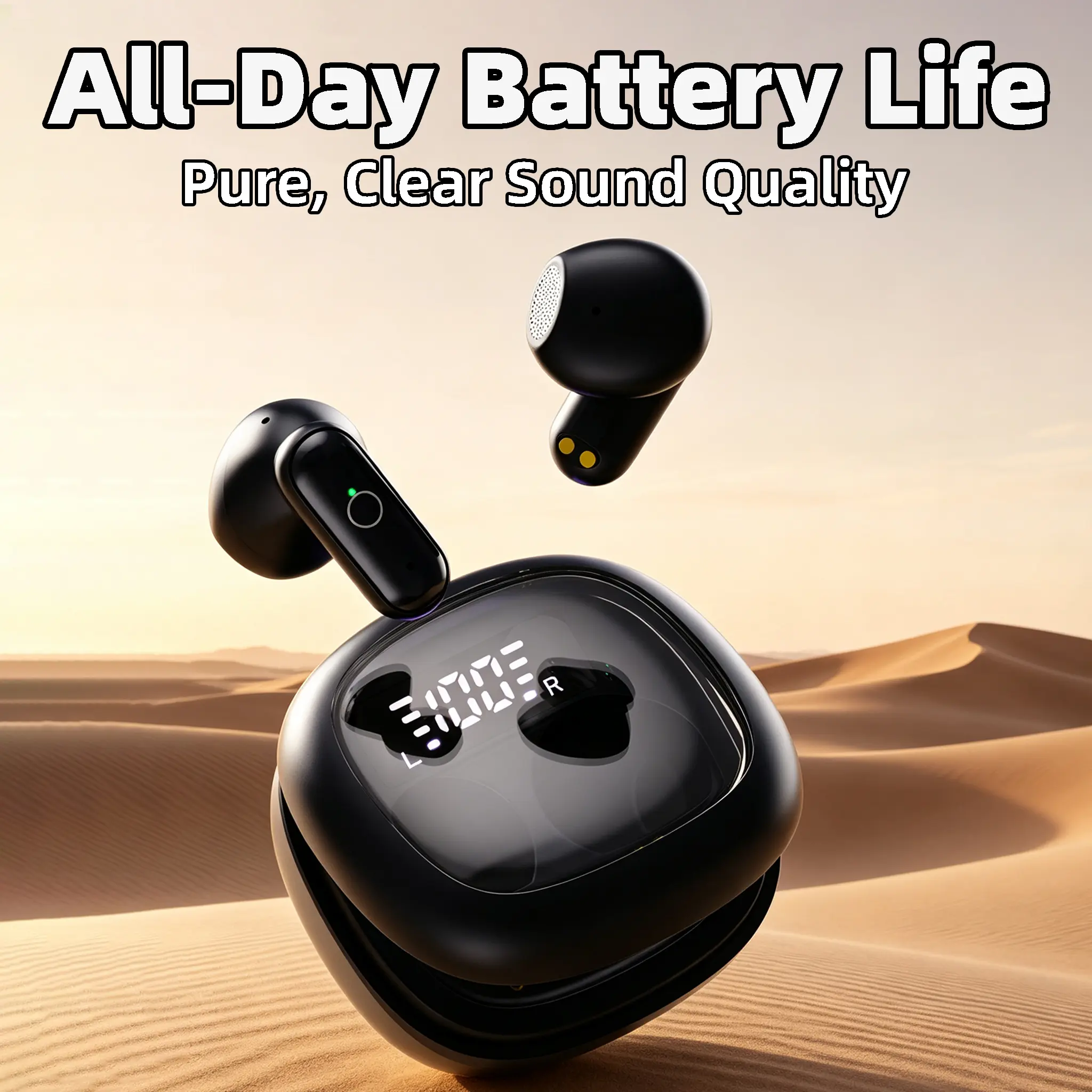 Ultra Tiny Sleep Bluetooth Earbuds - Ultra-Small Lightweight In-Ear Design, Pain-Free Barely Noticeable Fit, No Squeeze Discomfort for Side Sleeping, Blocks Square Dance Noise for Quiet Home Nights