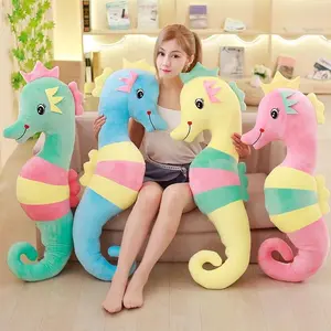 50/90/120cm Cartoon Down Cotton seahorse Queen Plush Toys Dreamy Rainbow Sleeping Hug Accompany Pillow Throw Stuffed Doll