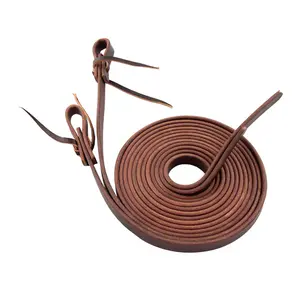 50-1655 Weaver Burgundy Latigo Split Reins