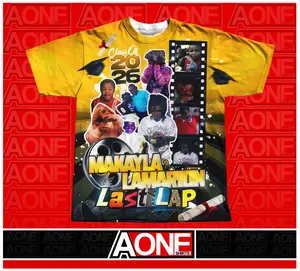 Makayla & Lamarion 3D Graduation Sublimation Print Shirt
