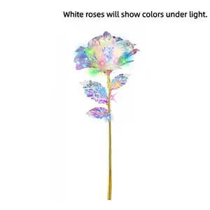 Realistic Rose Flower Decoration, Non-Dying Sunlight Color-Changing Design, Multiple Colors Available, Ideal Gift for Birthdays & Anniversaries