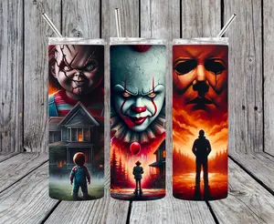 20 oz Tumbler featuring Little Guy, Clown, and Mask - Perfect for your Drinks - Bottle, Drinkware stainless steel water bottle cup Classic