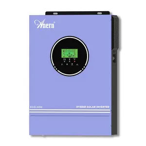 Anern 3.2KW Off grid Hybrid Solar Inverter 24V Pure Sine Wave Solar Inverter Built in 80A MPPT Solar Controller 50/60Hz Automatic