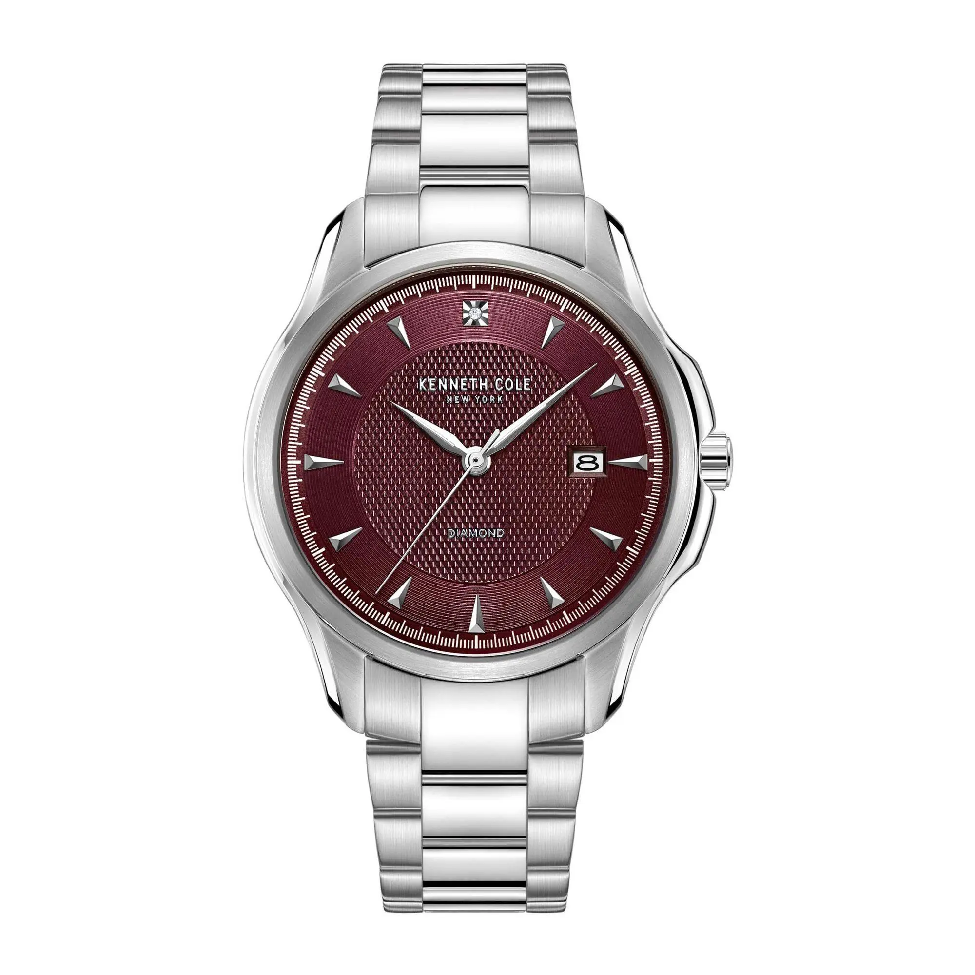 Kenneth Cole New York Men's Burgundy Diamond Ac cent Watch
