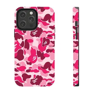 Camouflage street style Bape pattern film phone case, suitable for iPhone 17/16/15/14/13/12, glossy texture, drop-proof, wear-resistant, and does not yellow.